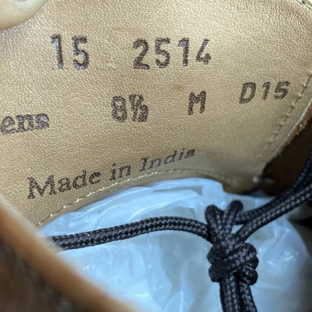 Johnston & Murphy Men's Brown Basket Weave Leather Oxford Dress Shoes Size 8.5 M